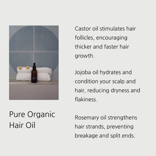 Pure Organic Hair Oil 50mL Amber Glass Bottle-3