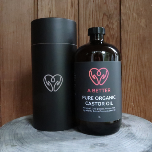 Pure Organic Castor Oil 1 Litre - Amber Glass Bottle-1