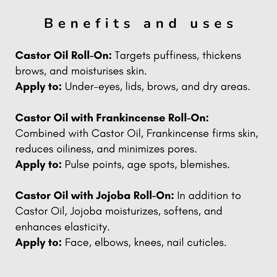 Pure Organic Castor Oil Roll-On Blends 10mL-2