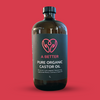 Pure Organic Castor Oil 1 Litre - Amber Glass Bottle-0