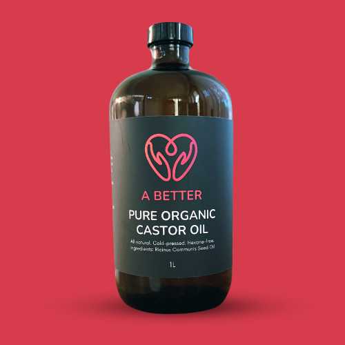 Pure Organic Castor Oil 1 Litre - Amber Glass Bottle-0