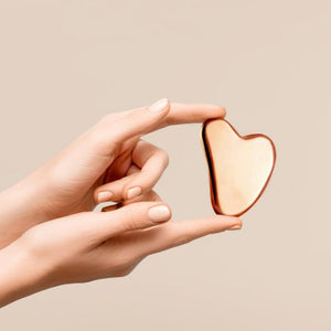 Pure Copper Gua Sha Tool Facial Massager Guasha Board Face Body Natural Massage-0